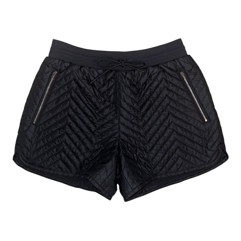 Athleta Apres Ski Shorts Quilted Nylon Ski Hiking Shorts Zip Pockets Black Sz 2 - Picture 4 of 8